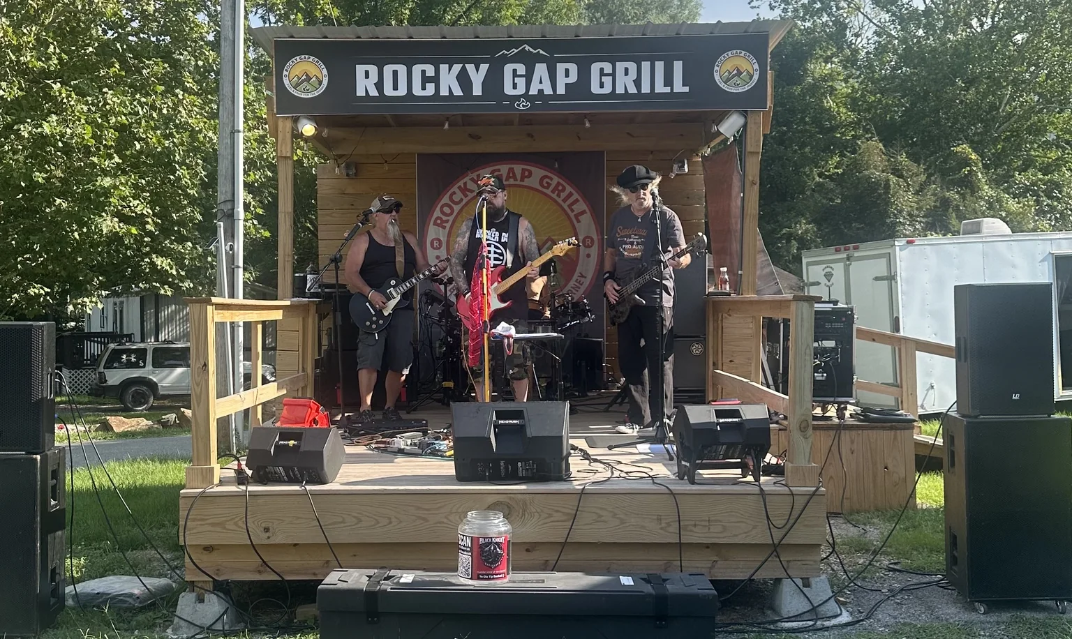 Band performing on the Rocky Gap Grill stage