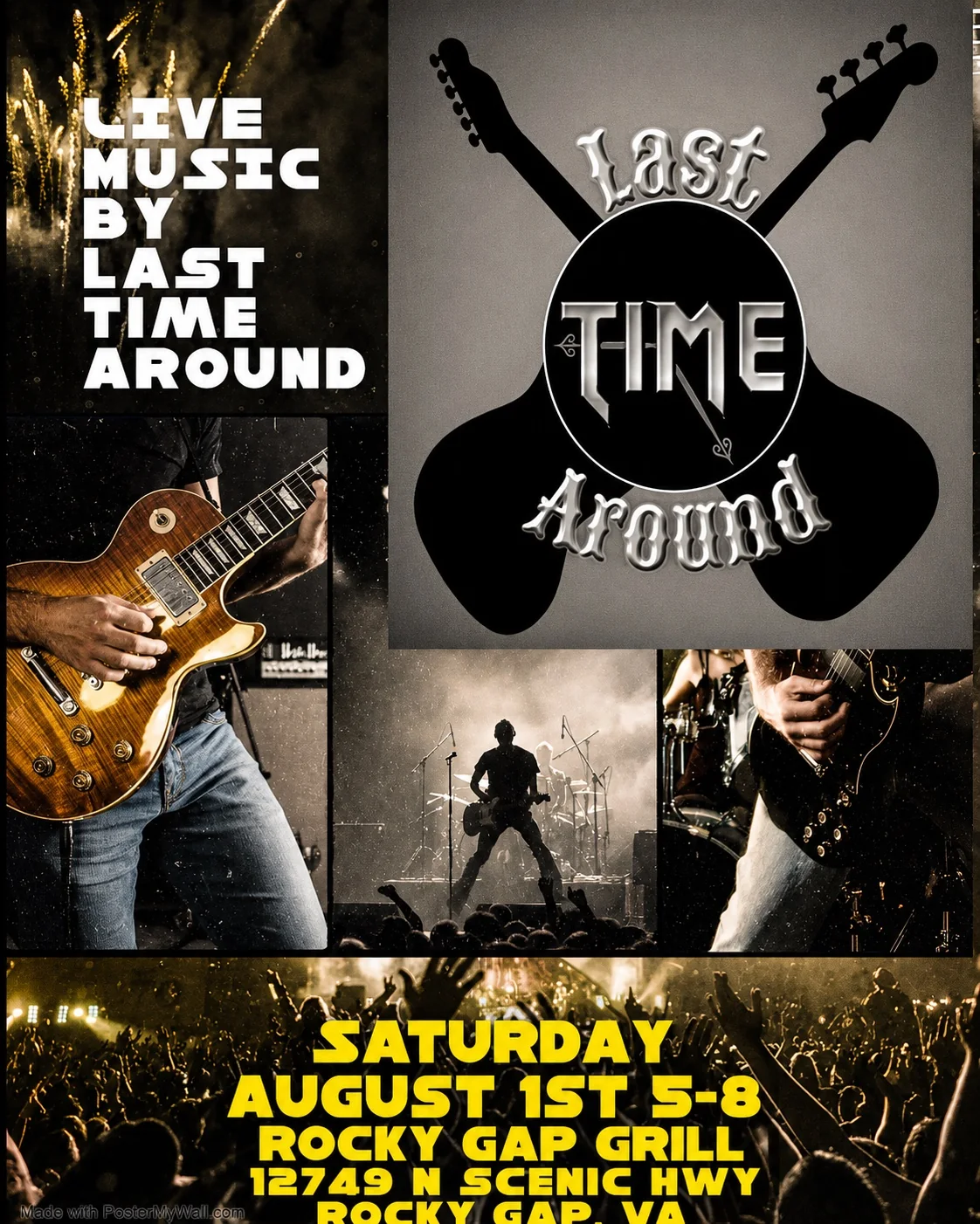 Live music flyer at Rocky Gap Grill