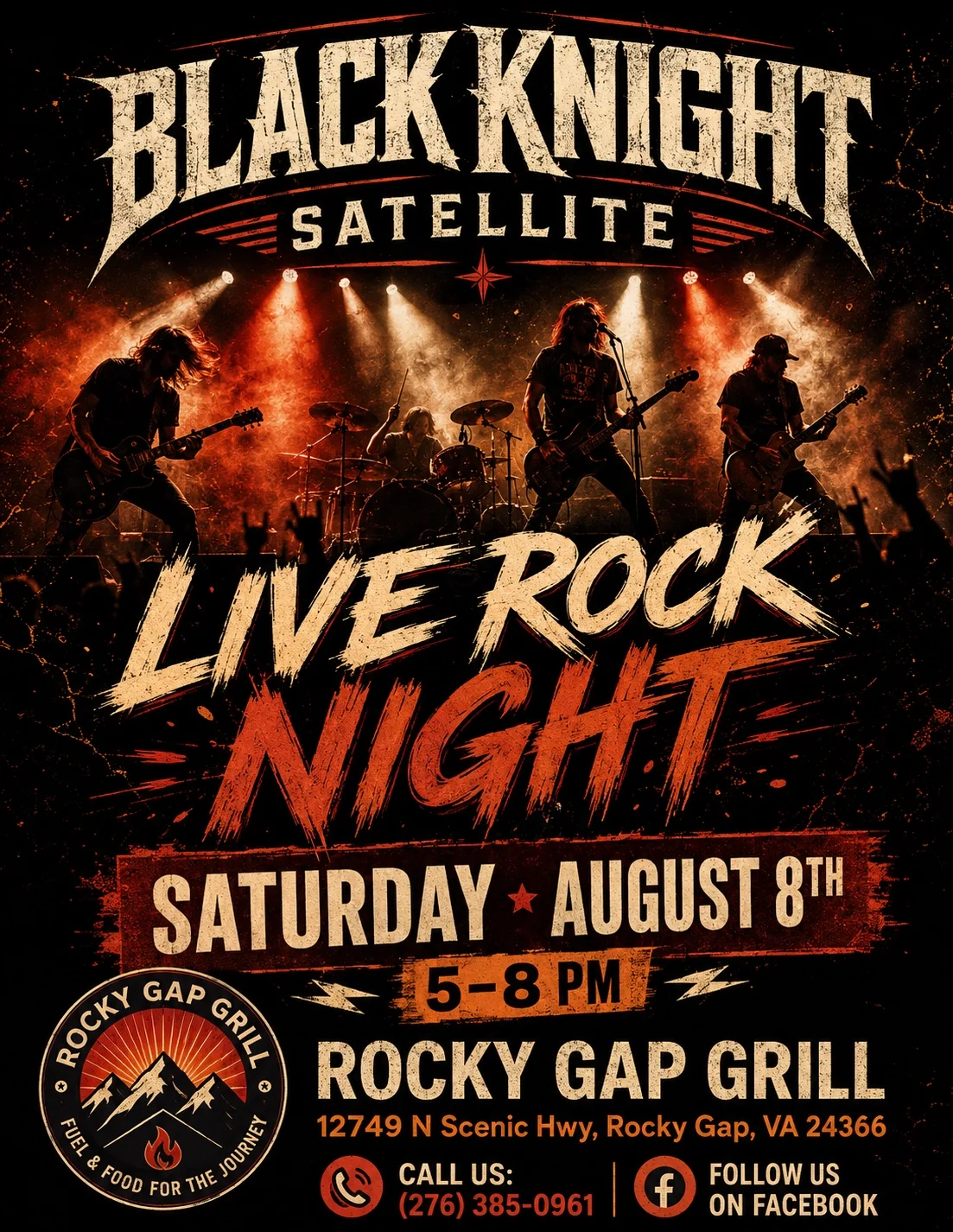 Live rock night flyer